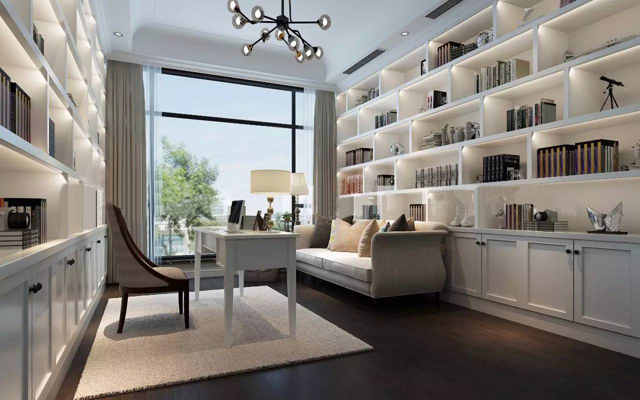 別墅裝修設計書房效果圖