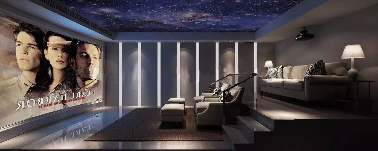  別墅裝修設計影音廳效果圖