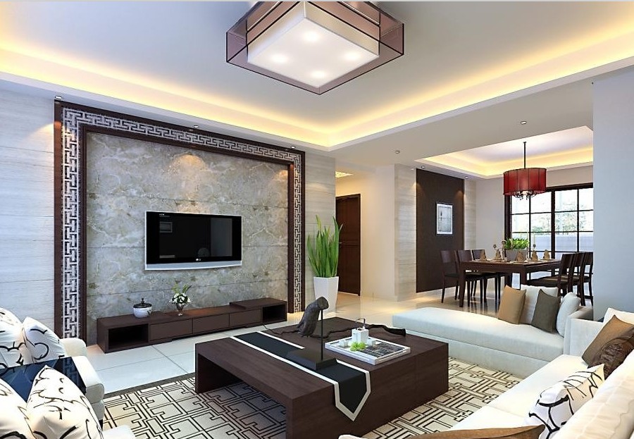 別墅現(xiàn)代簡(jiǎn)約客餐廳裝飾設(shè)計(jì)效果圖