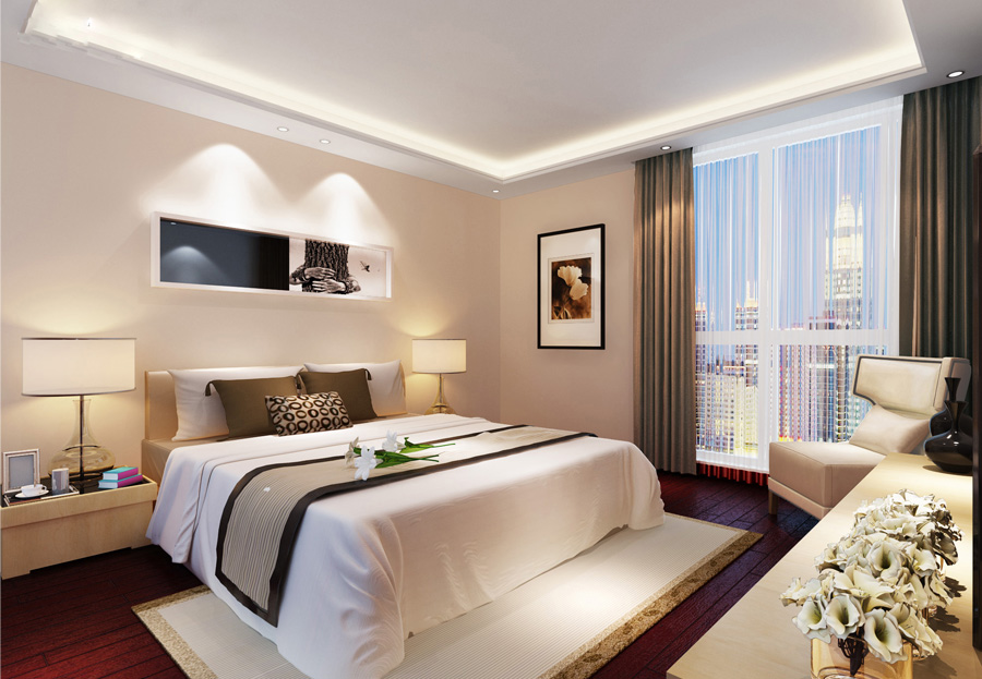 別墅現(xiàn)代簡(jiǎn)約臥室裝飾設(shè)計(jì)效果圖