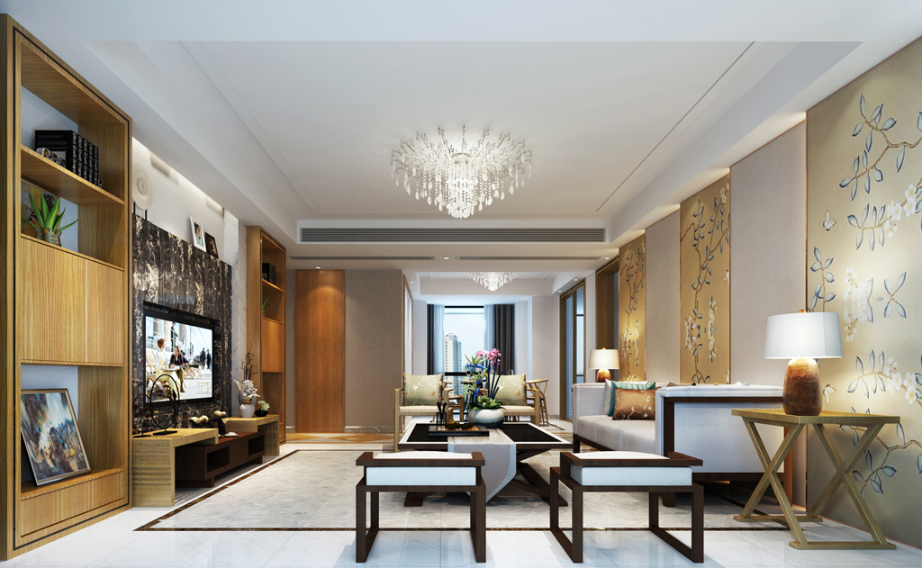 別墅裝飾現(xiàn)代客廳效果圖