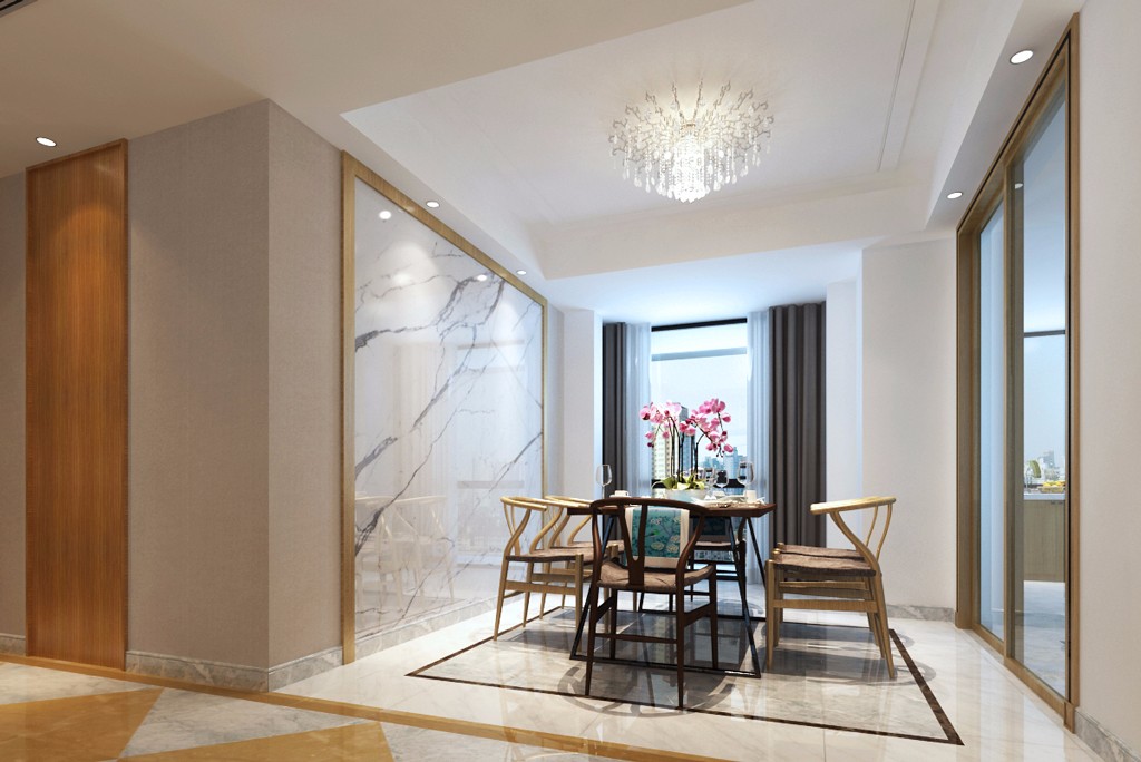 別墅裝飾現(xiàn)代餐廳效果圖