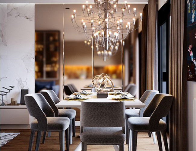 別墅現(xiàn)代餐廳裝修設計效果圖