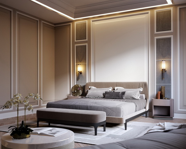 別墅現(xiàn)代臥室裝修設計效果圖