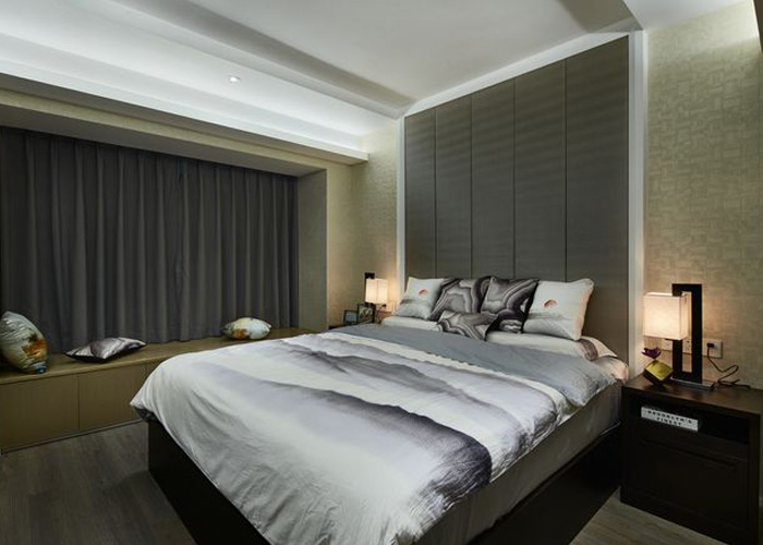 別墅中式臥室裝飾實景圖