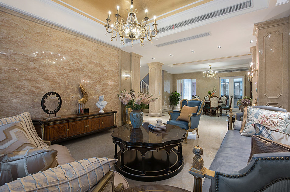 簡(jiǎn)歐風(fēng)格客廳別墅裝修設(shè)計(jì)