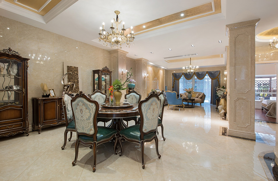 簡(jiǎn)歐風(fēng)格餐廳別墅裝修設(shè)計(jì)
