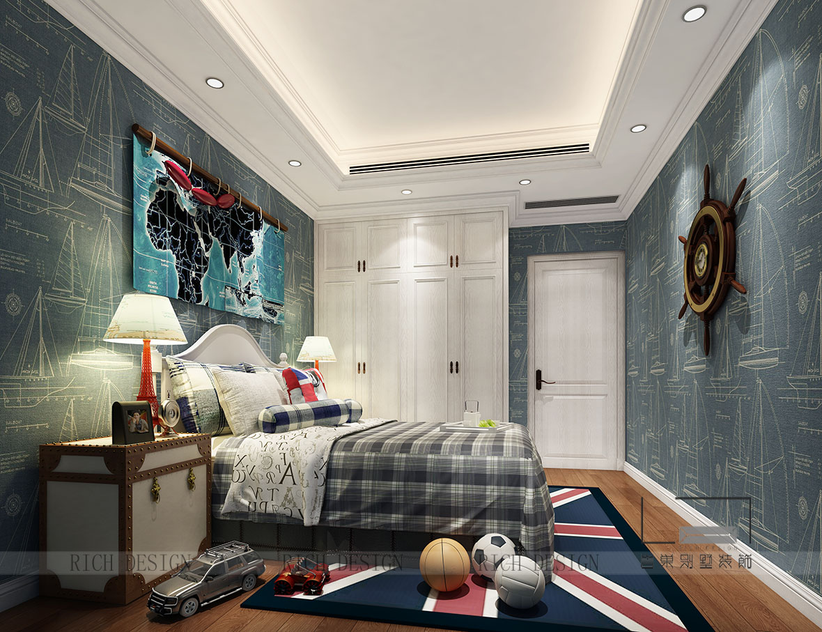 歐式別墅男孩房裝修效果圖