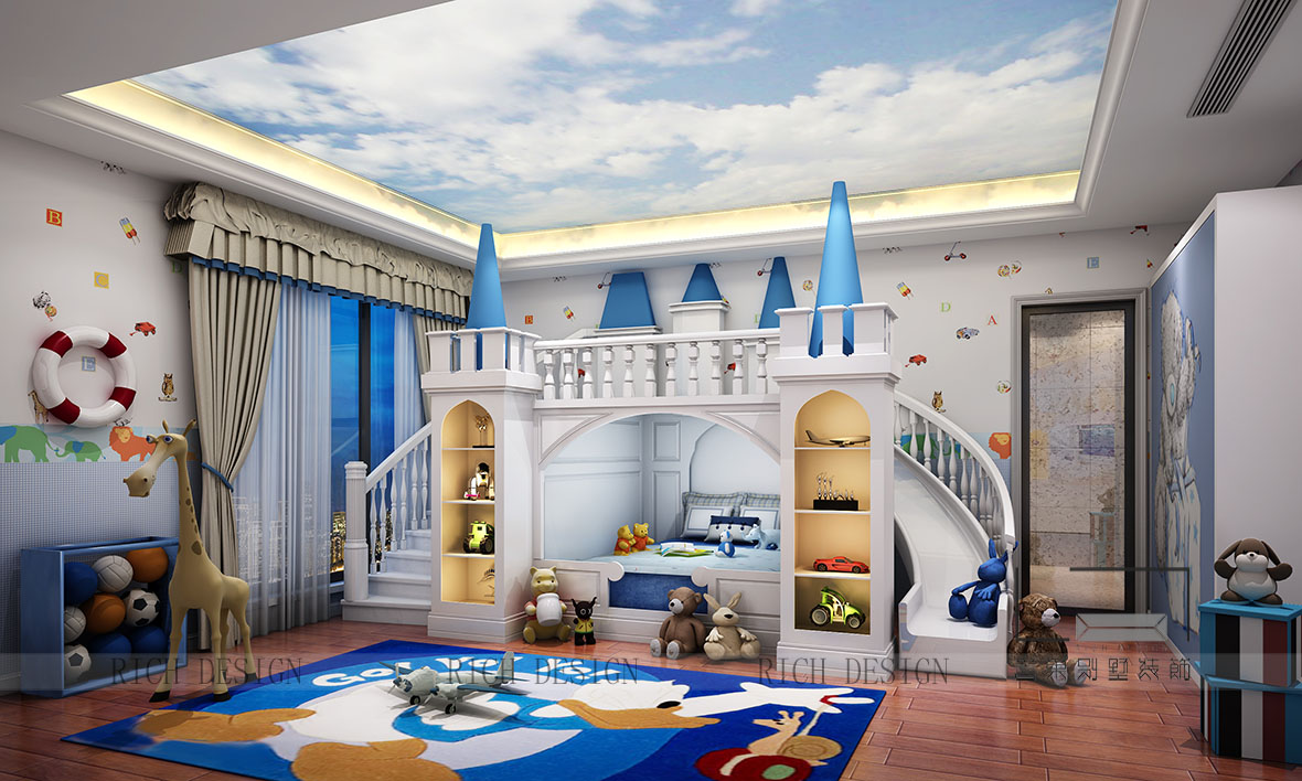 現(xiàn)代別墅男孩娛樂室裝修效果圖