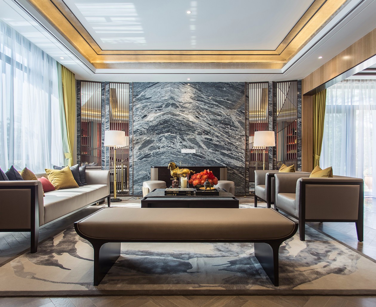 中式客廳裝飾設(shè)計(jì)效果圖