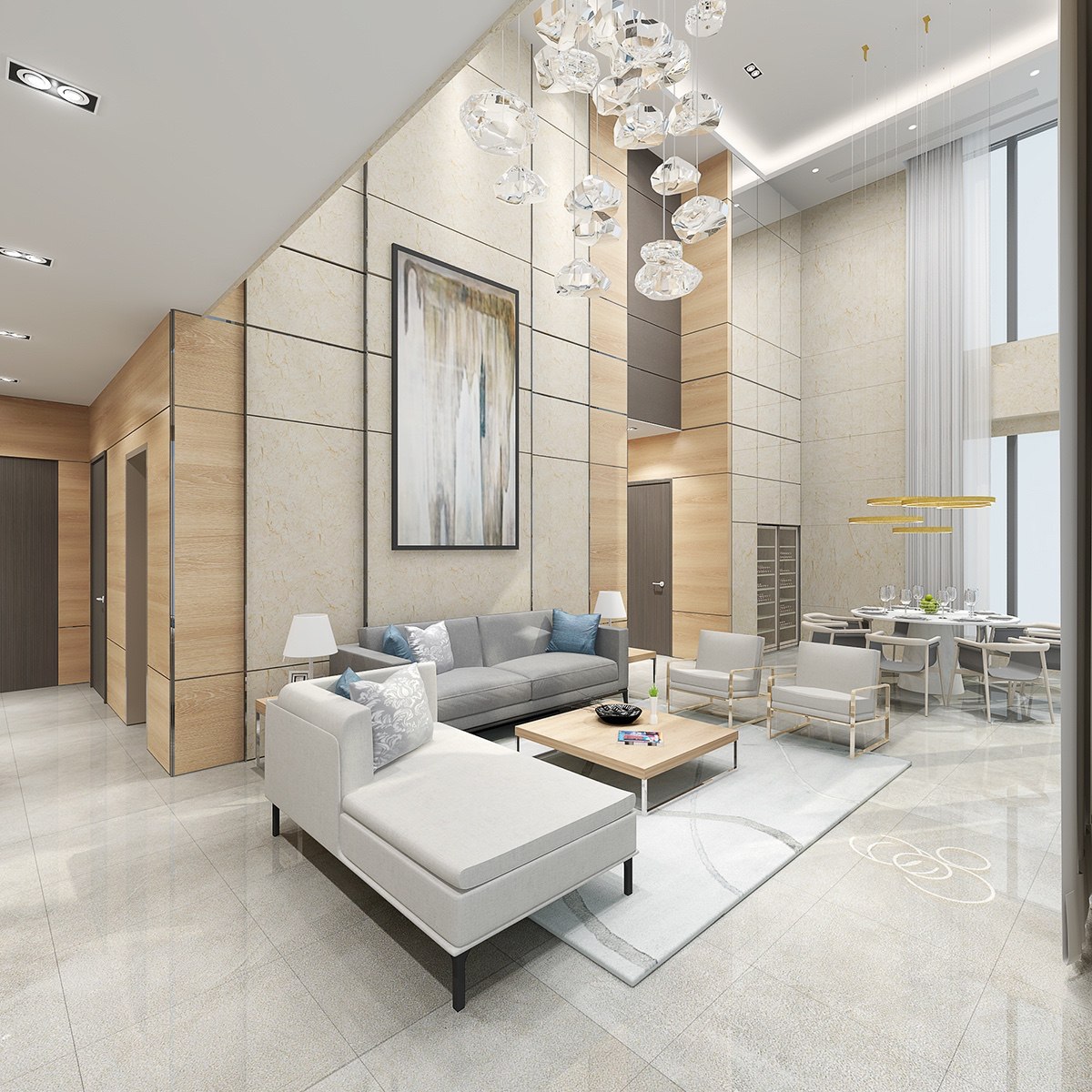 現(xiàn)代大廳裝飾設(shè)計(jì)效果圖