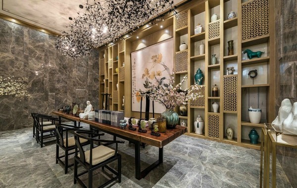 別墅中式古董收藏室裝飾設(shè)計效果圖