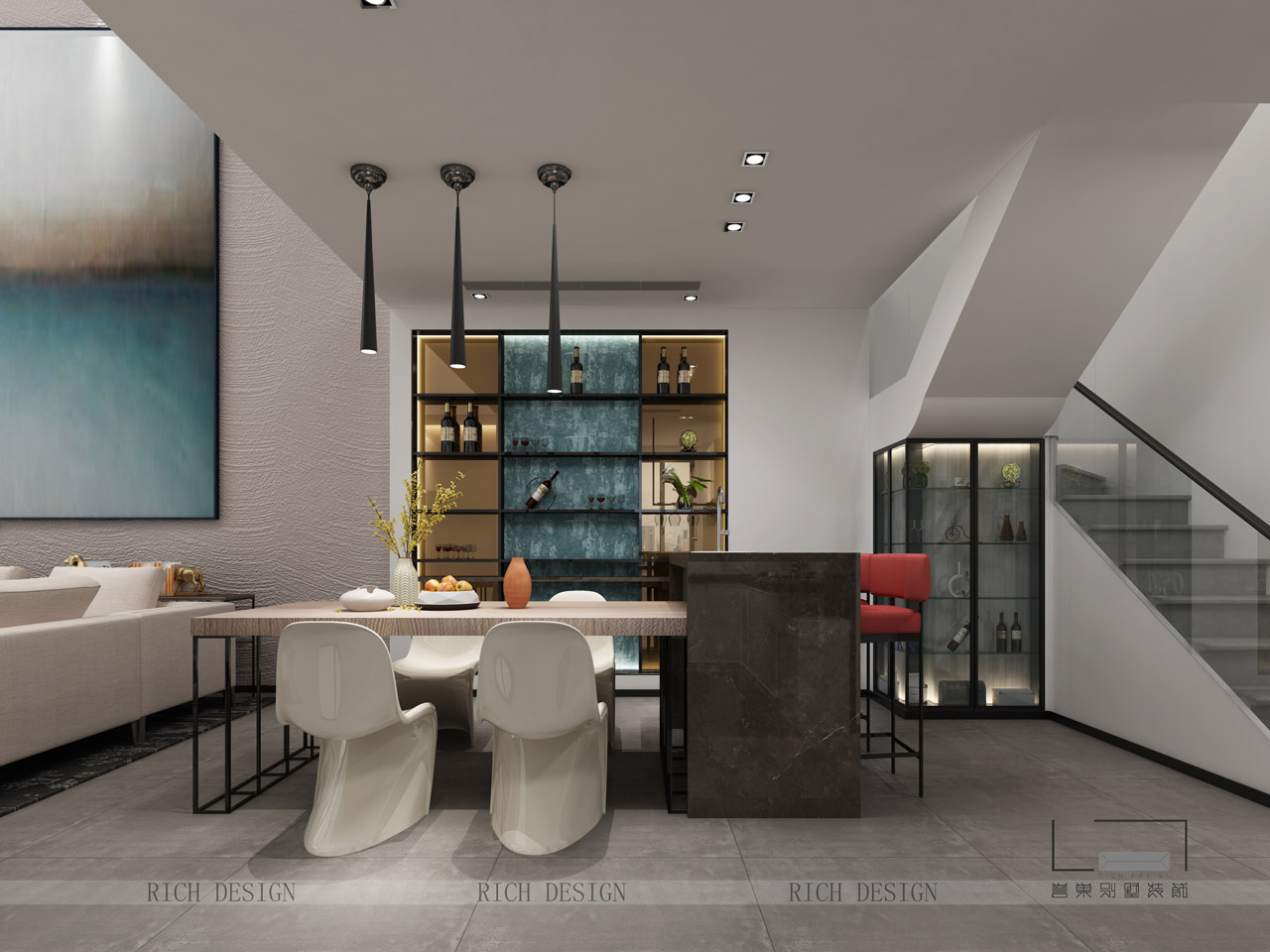 現(xiàn)代餐廳裝飾設(shè)計(jì)效果圖