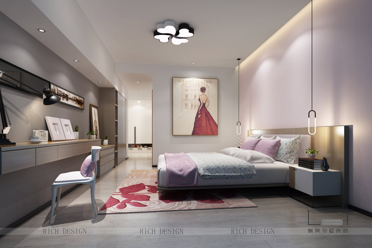 現(xiàn)代女孩房裝飾設(shè)計(jì)效果圖