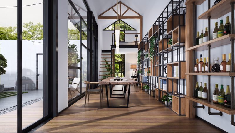 容桂-現(xiàn)代別墅茶酒室裝飾設計效果圖