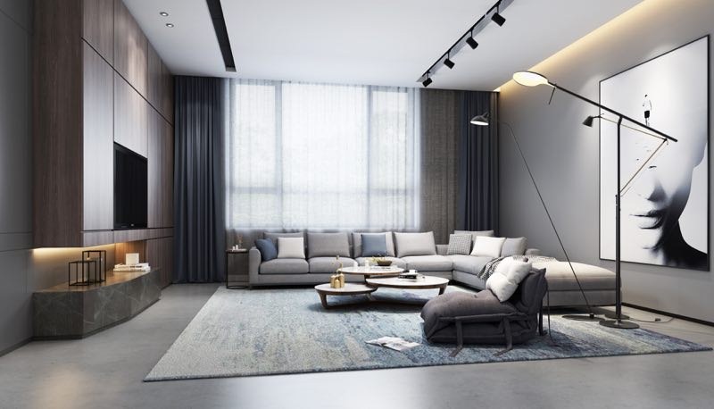 容桂-現(xiàn)代別墅客廳裝飾設計效果圖