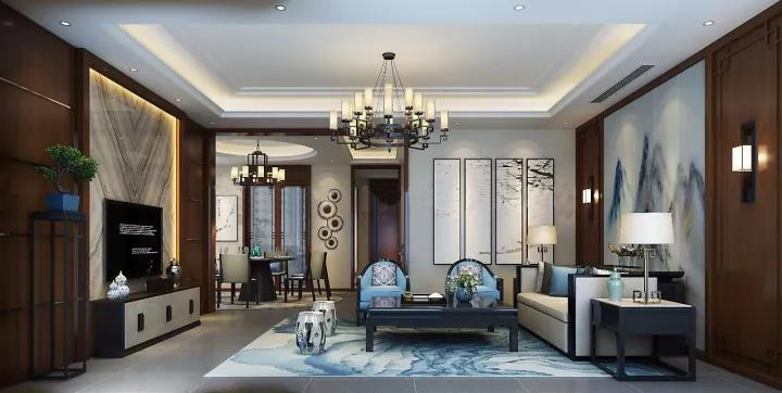 中式別墅裝修客廳