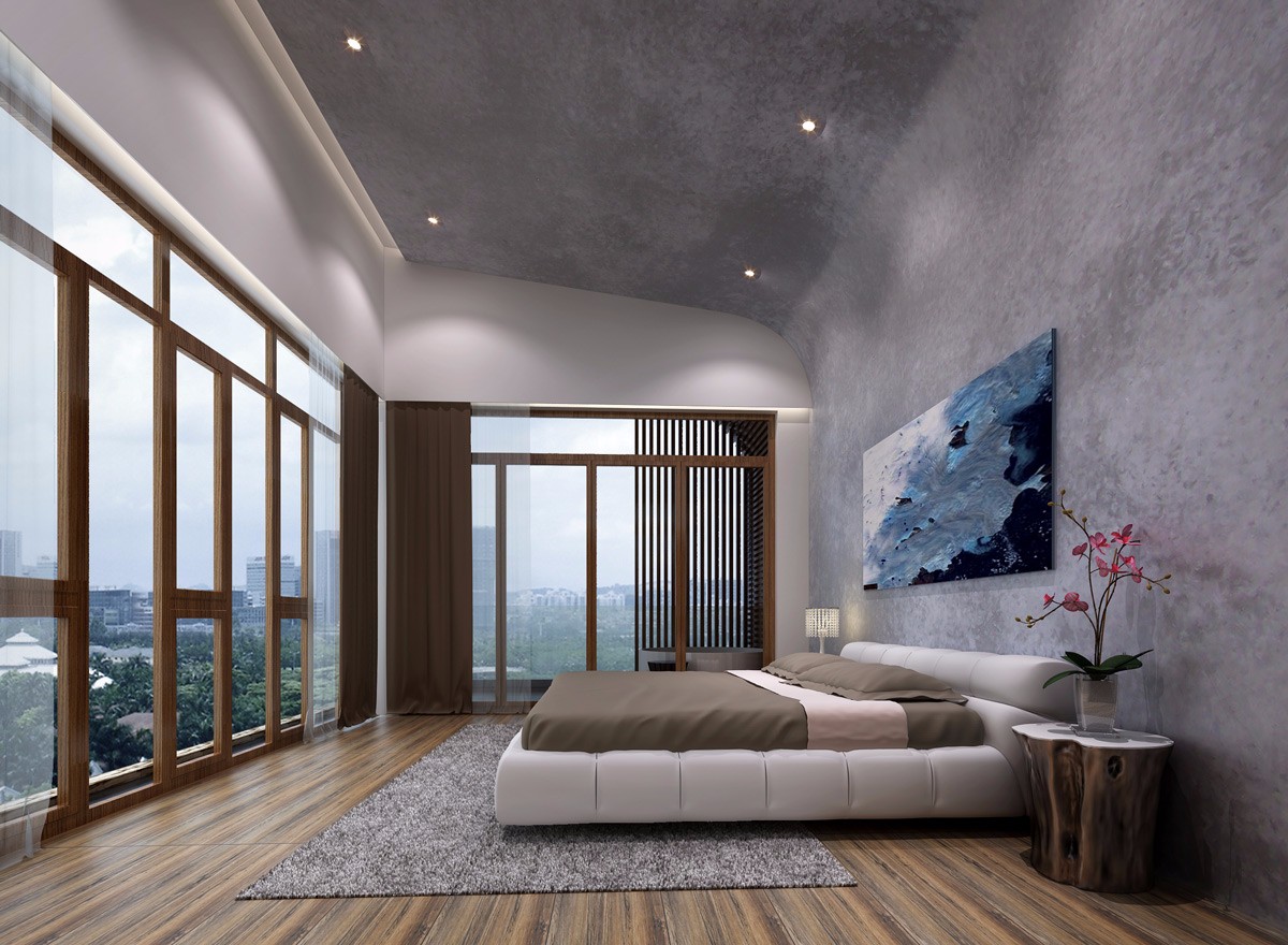 元嶼?，F(xiàn)代別墅主臥裝修設(shè)計(jì)效果圖