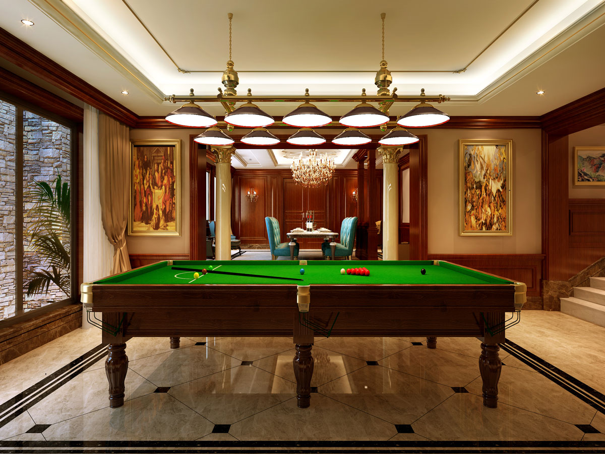 別墅歐式古典娛樂室裝修設(shè)計(jì)效果圖