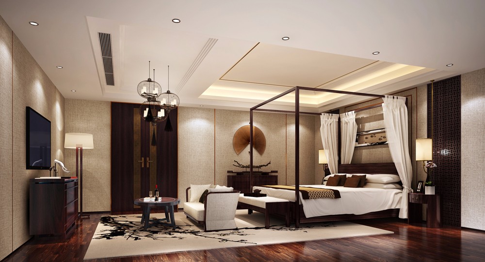 萬(wàn)科金域華府別墅臥室裝修效果圖
