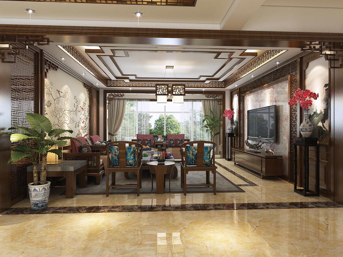 中式別墅裝飾客廳