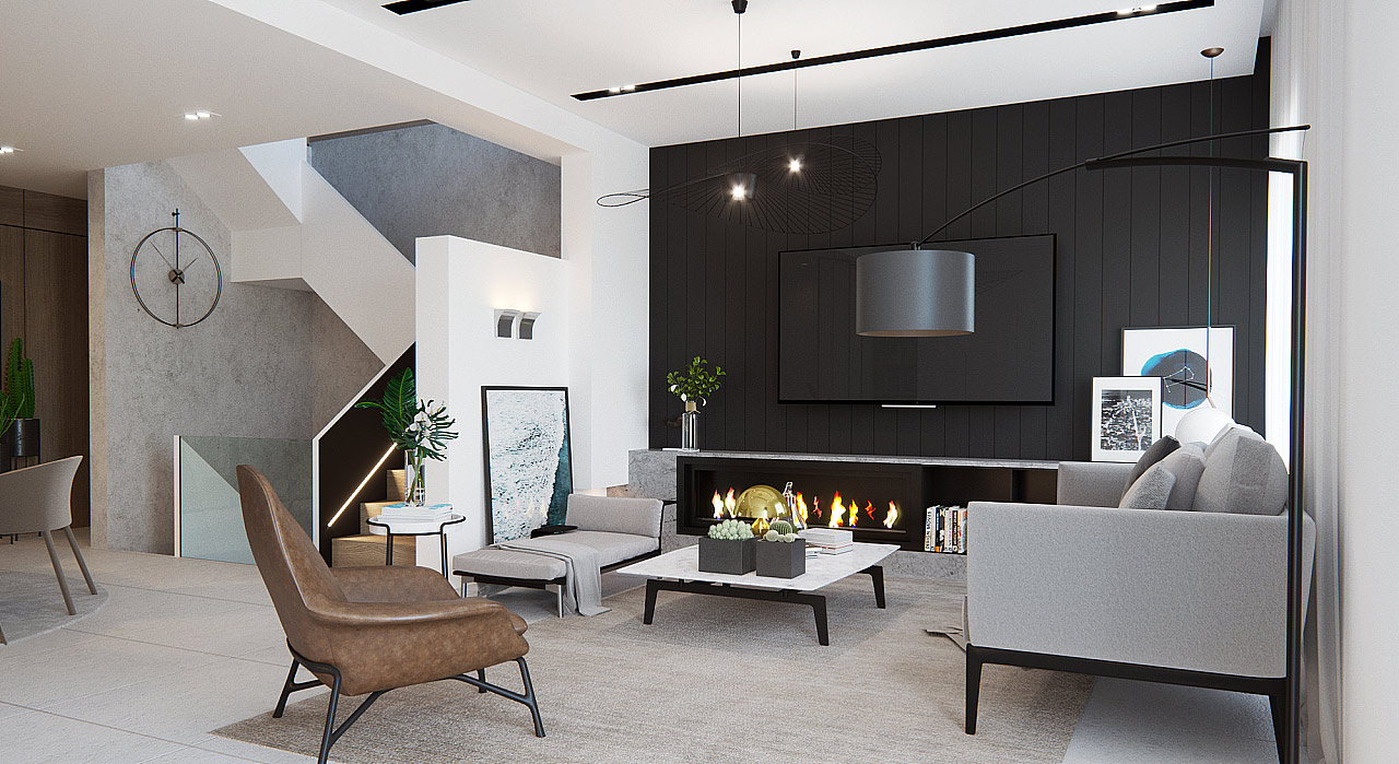 現(xiàn)代別墅裝飾效果圖