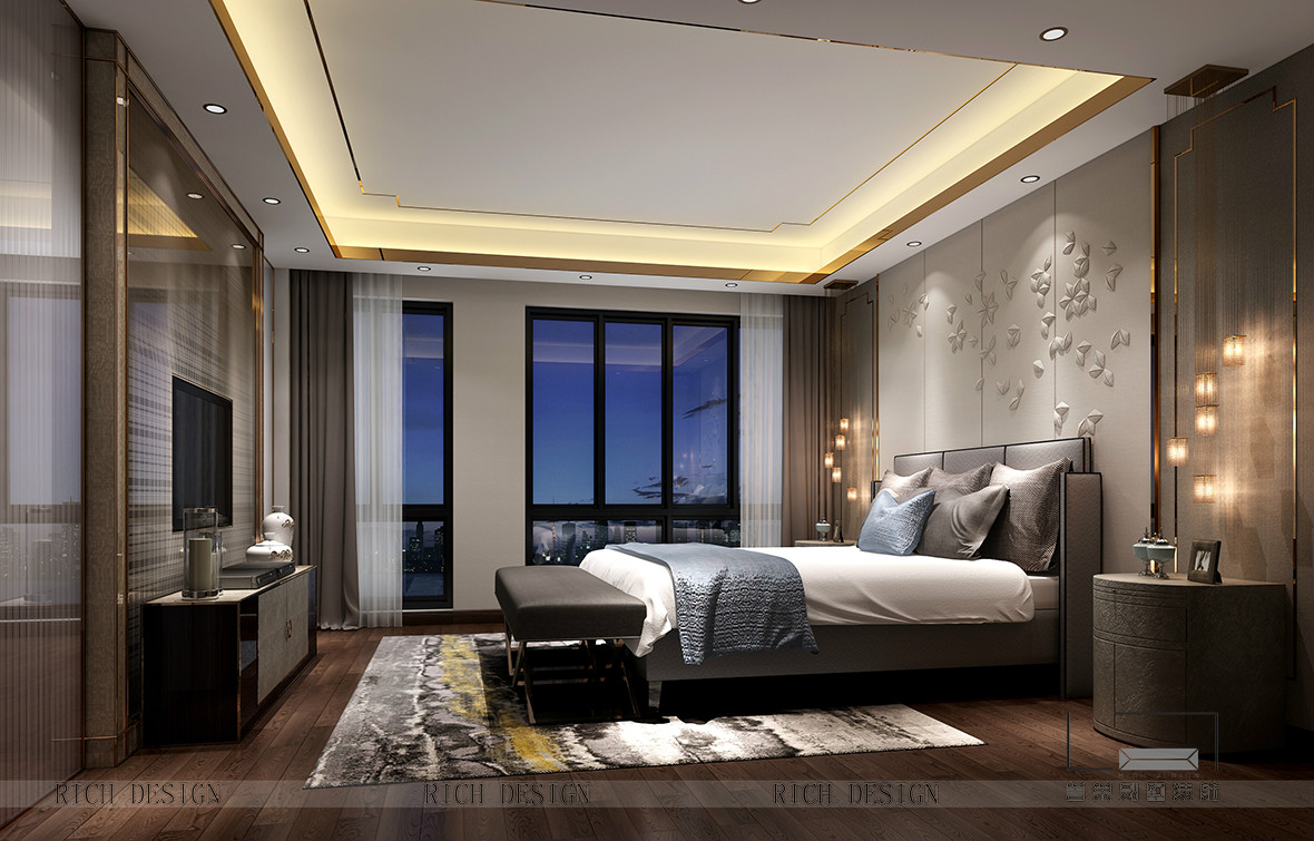 現(xiàn)代別墅臥室裝飾效果圖