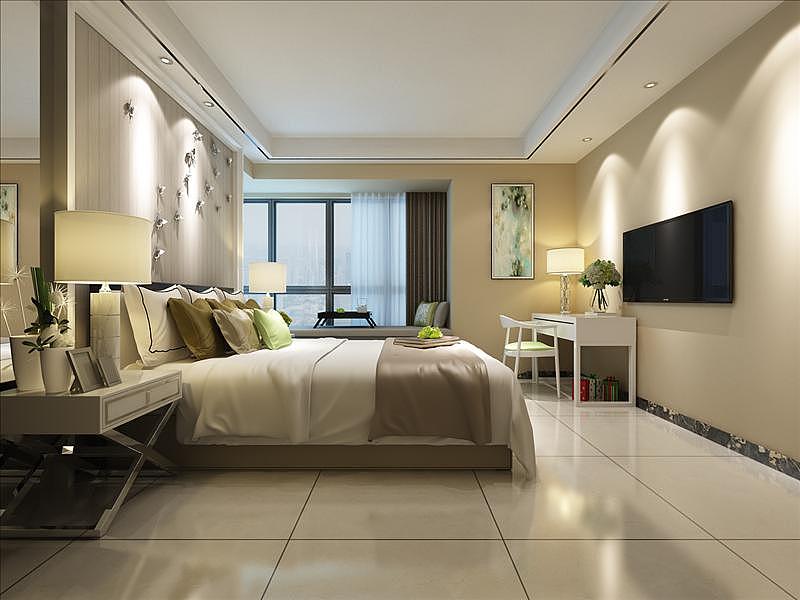 別墅裝潢現(xiàn)代臥室效果圖