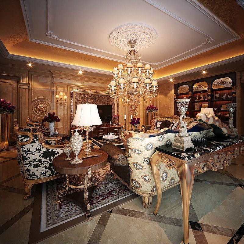 別墅裝潢歐式風(fēng)格效果圖