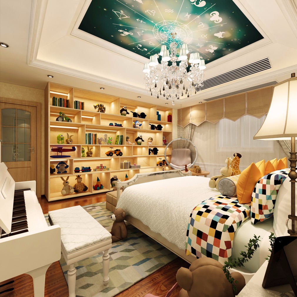 歐式兒童房裝潢實(shí)景圖