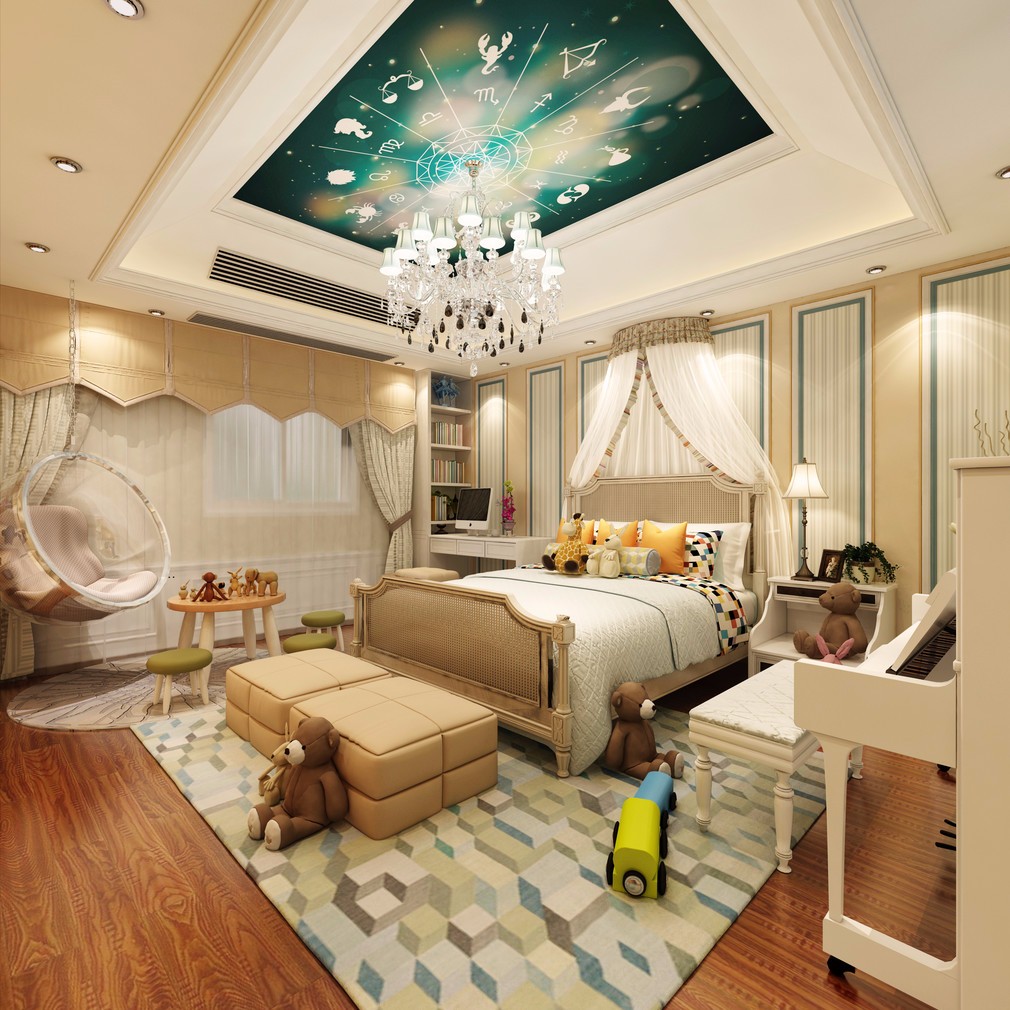 歐式兒童房二裝潢實(shí)景圖