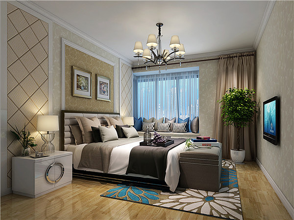 現(xiàn)代別墅臥室裝潢效果圖
