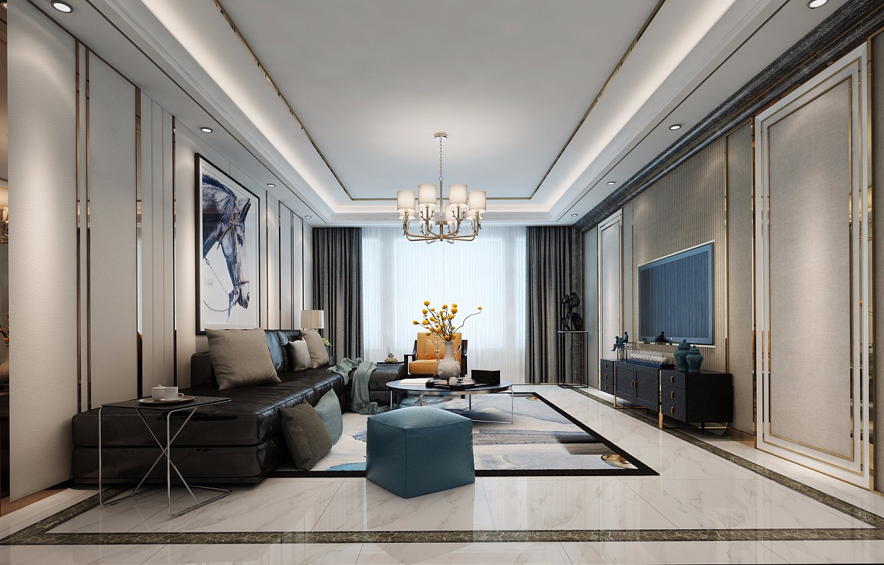 現(xiàn)代別墅客廳裝潢效果圖