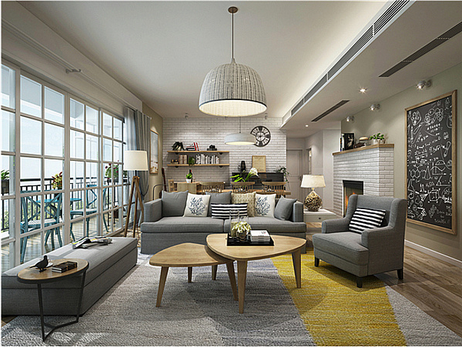 別墅客廳裝潢風(fēng)水效果圖