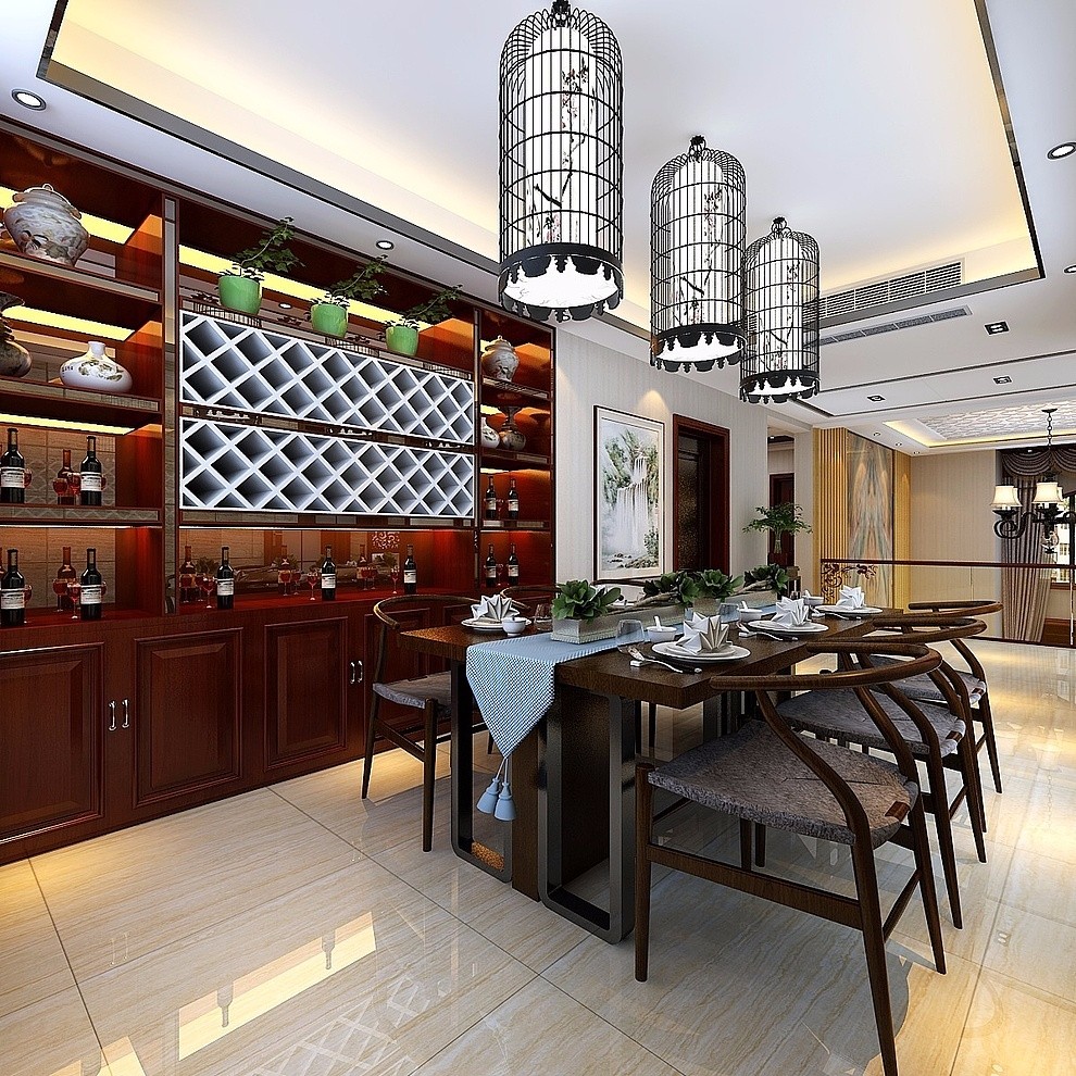別墅裝飾之餐廳效果圖欣賞
