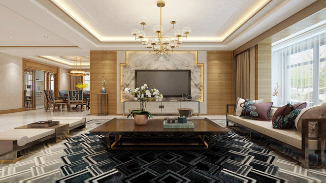 別墅現(xiàn)代客廳裝修風格