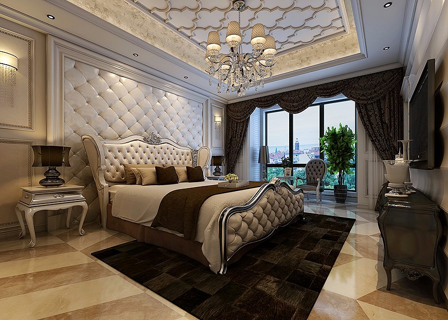 歐式別墅臥室裝飾效果圖