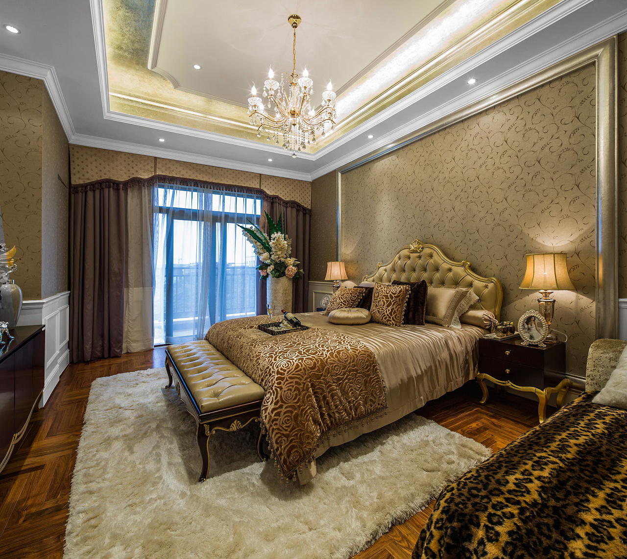 別墅歐式臥室裝飾效果圖