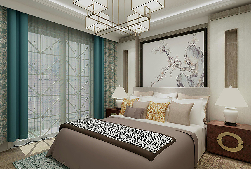 中式臥室裝飾效果圖