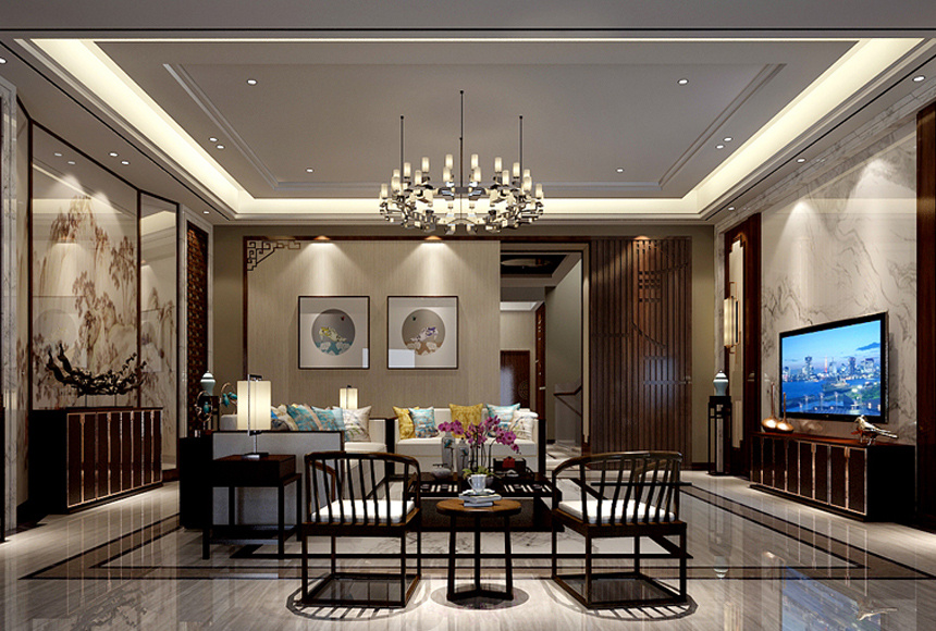 中式客廳裝飾效果圖