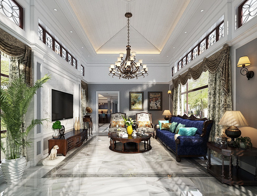 別墅裝飾客廳效果圖