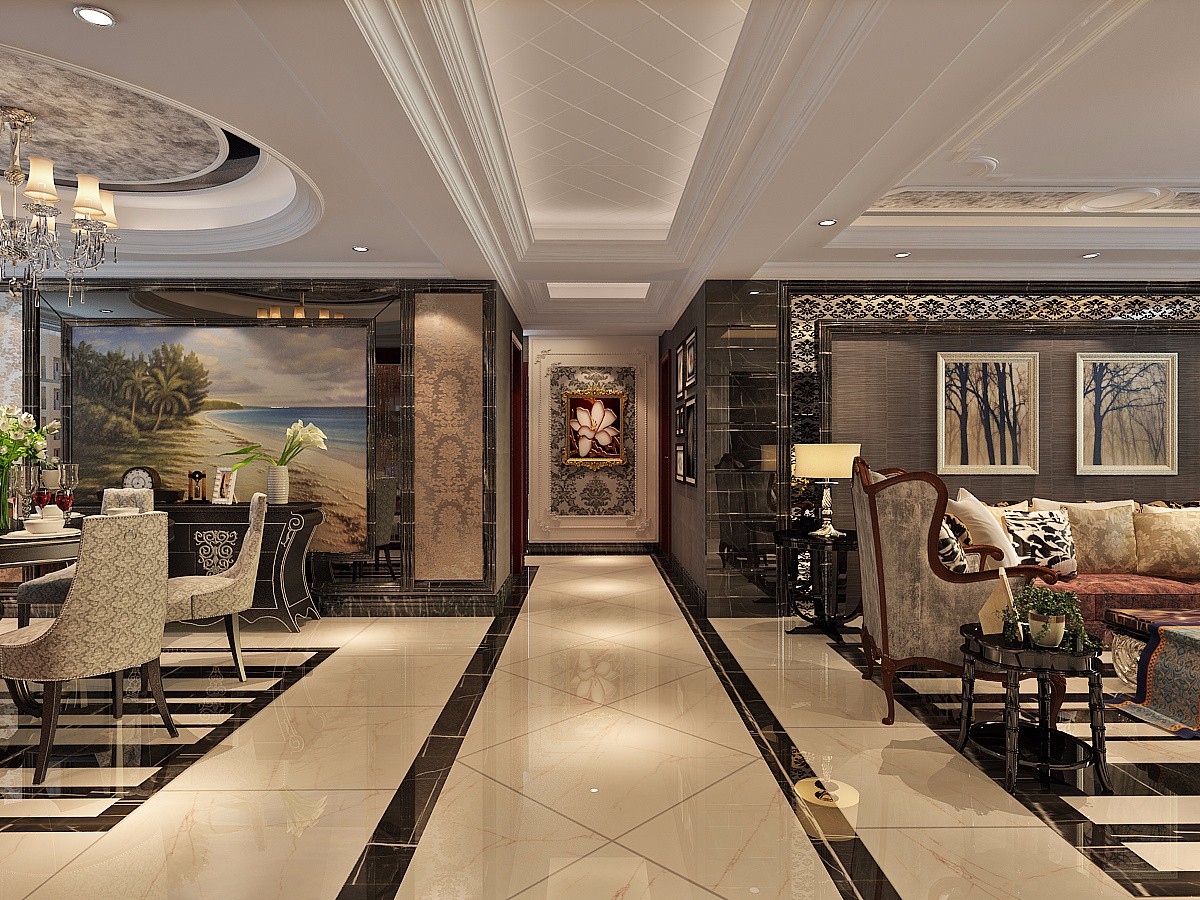 現(xiàn)代過道裝飾效果圖