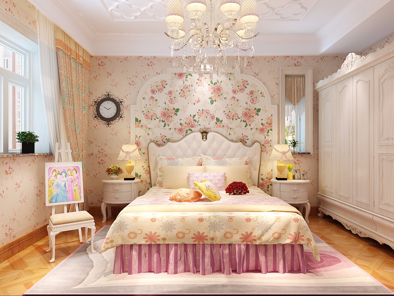 現(xiàn)代女兒房裝飾效果圖