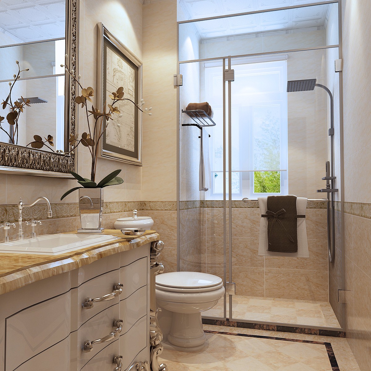 現(xiàn)代衛(wèi)浴裝飾效果圖