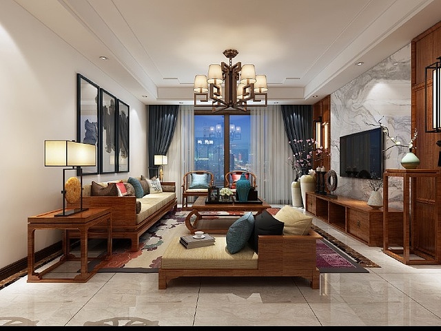 中式別墅裝潢效果圖