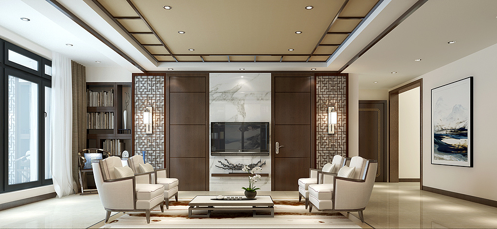中式別墅裝潢設(shè)計(jì)效果圖