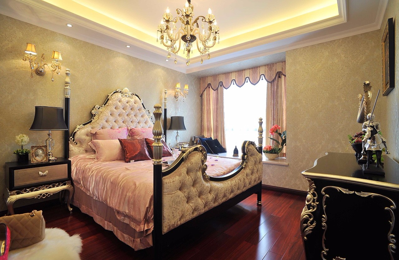 歐式別墅裝潢女孩房實景圖