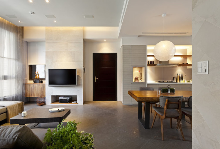 現(xiàn)代別墅客廳裝潢實景圖