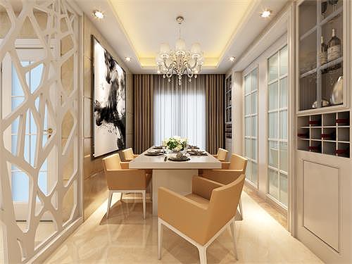 現(xiàn)代別墅餐廳裝飾效果圖