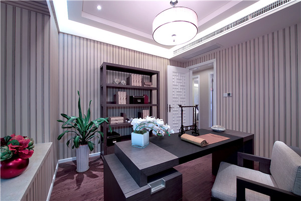 別墅中式書(shū)房裝潢